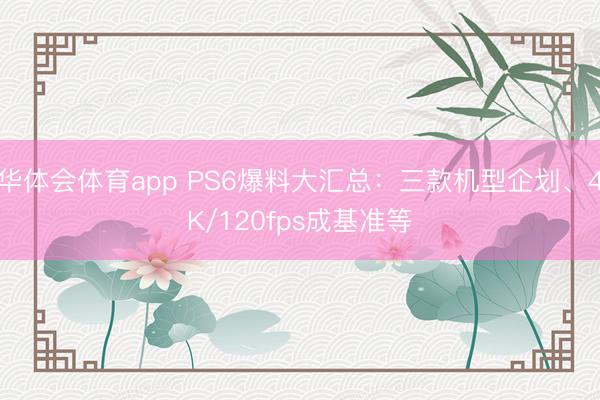 华体会体育app PS6爆料大汇总：三款机型企划、4K/120fps成基准等