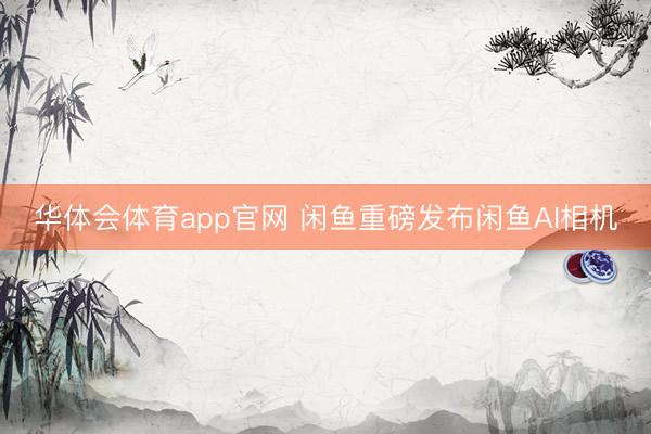 华体会体育app官网 闲鱼重磅发布闲鱼AI相机