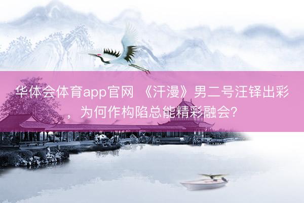 华体会体育app官网 《汗漫》男二号汪铎出彩，为何作构陷总能精彩融会？