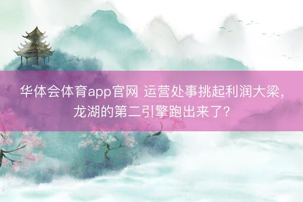 华体会体育app官网 运营处事挑起利润大梁，龙湖的第二引擎跑出来了？