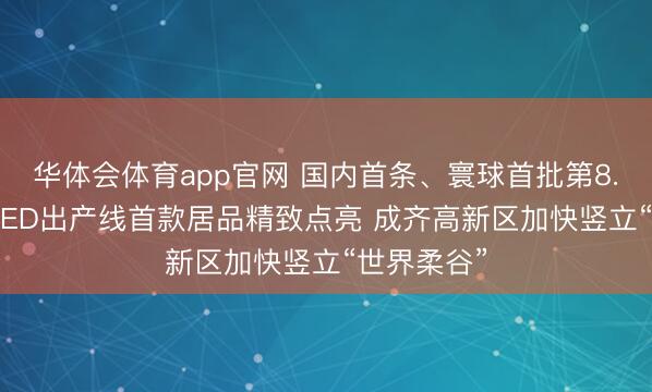 华体会体育app官网 国内首条、寰球首批第8.6代AMOLED出产线首款居品精致点亮 成齐高新区加快竖立“世界柔谷”