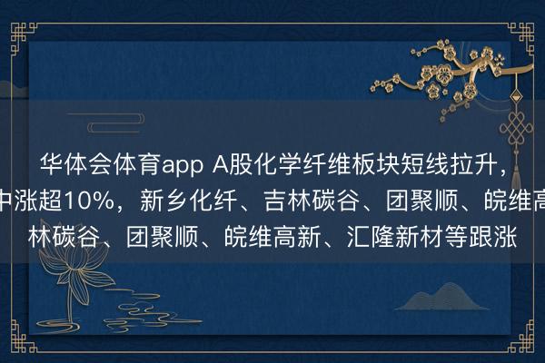 华体会体育app A股化学纤维板块短线拉升,吉林化纤涨停,同益中涨超10%,新乡化纤、吉林碳谷、团聚顺、皖维高新、汇隆新材等跟涨