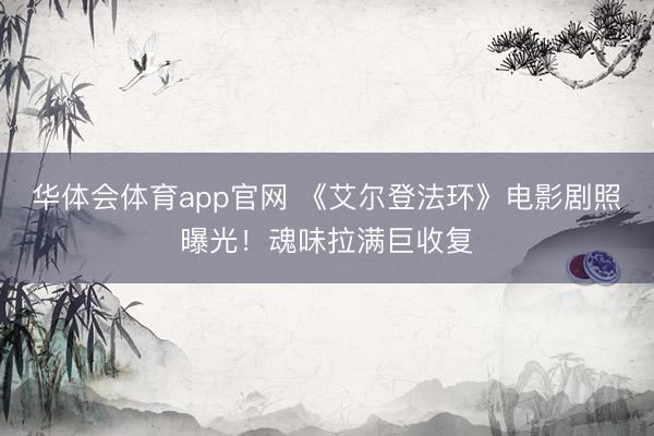 华体会体育app官网 《艾尔登法环》电影剧照曝光!魂味拉满巨收复