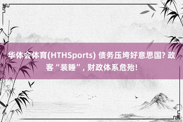华体会体育(HTHSports) 债务压垮好意思国? 政客“装睡”， 财政体系危殆!