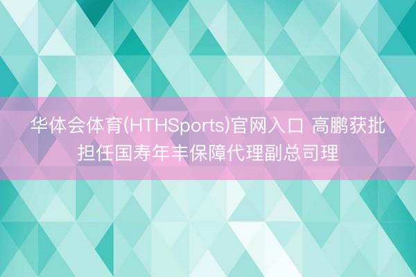 华体会体育(HTHSports)官网入口 高鹏获批担任国寿年丰保障代理副总司理