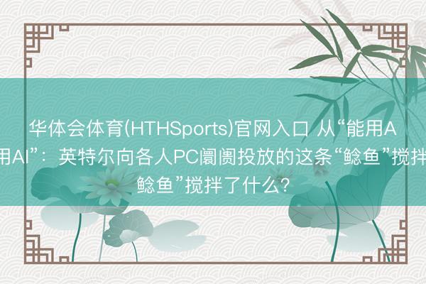 华体会体育(HTHSports)官网入口 从“能用AI”到“好用AI”：英特尔向各人PC阛阓投放的这条“鲶鱼”搅拌了什么？